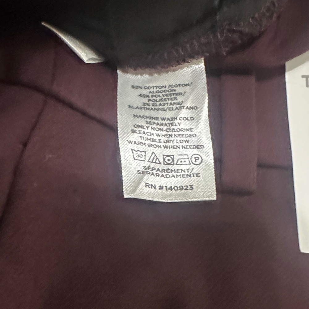NWT LOFT Dark Burgundy Sutton Ankle Pants 12 - Picture 6 of 6
